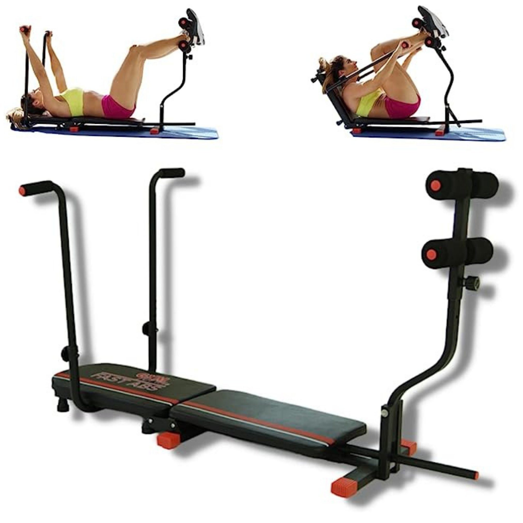 Gymform® Bauchtrainer Fast Abs Bauchmuskeltrainer, Bauchtrainer Zuhause, Fitnessgerät klappbar, Sit up Bank bis 120kg