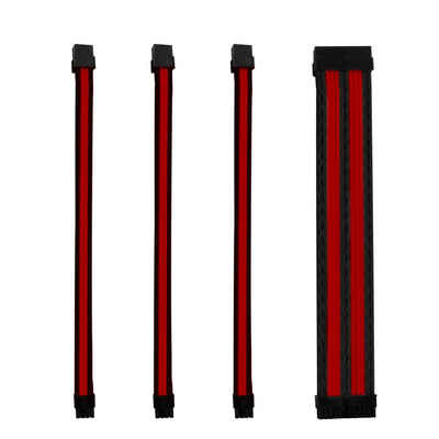 ONE GAMING Kabel-Sleeve-Set - Schwarz/Rot - ONE GAMING Computer-Kabel