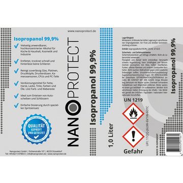 Nanoprotect Isopropanol 99,9% - 1 Liter Reinigungsalkohol