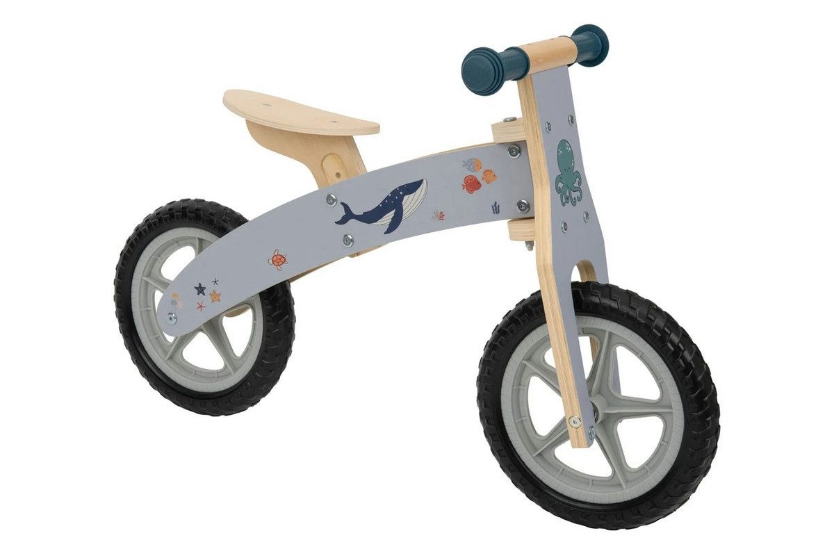 Playtive Laufrad Holz Laufrad Kinderlaufrad Laufrad Lernlaufrad Zweirad Rutschrad 11,22 Zoll, Rutschhemmende Sicherheitsgriffe für besseren Halt