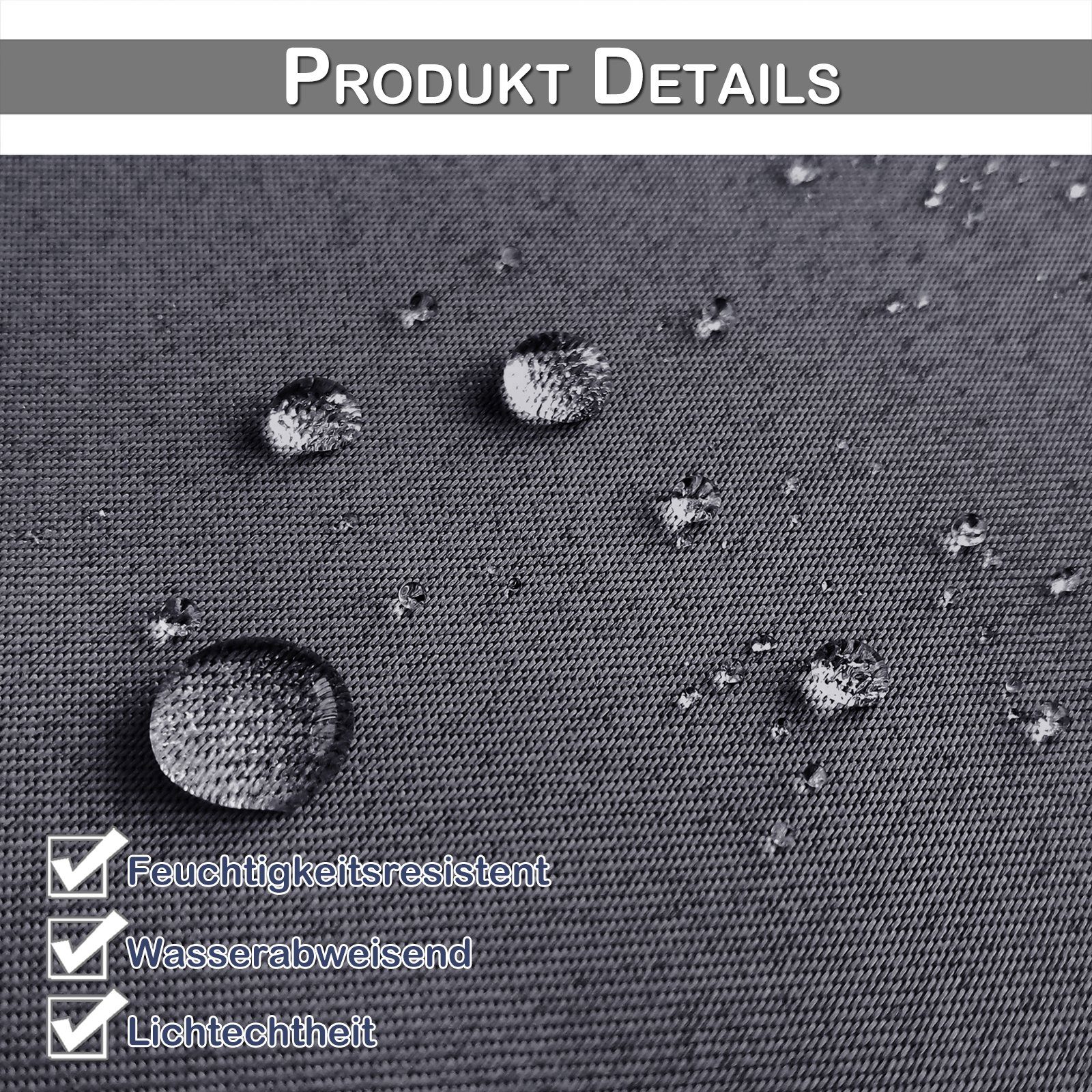 Jibenhome Outdoorvorhang Outdoor Vorhang Wetterfest mit Ösen, Sonnenschutz günstig online kaufen