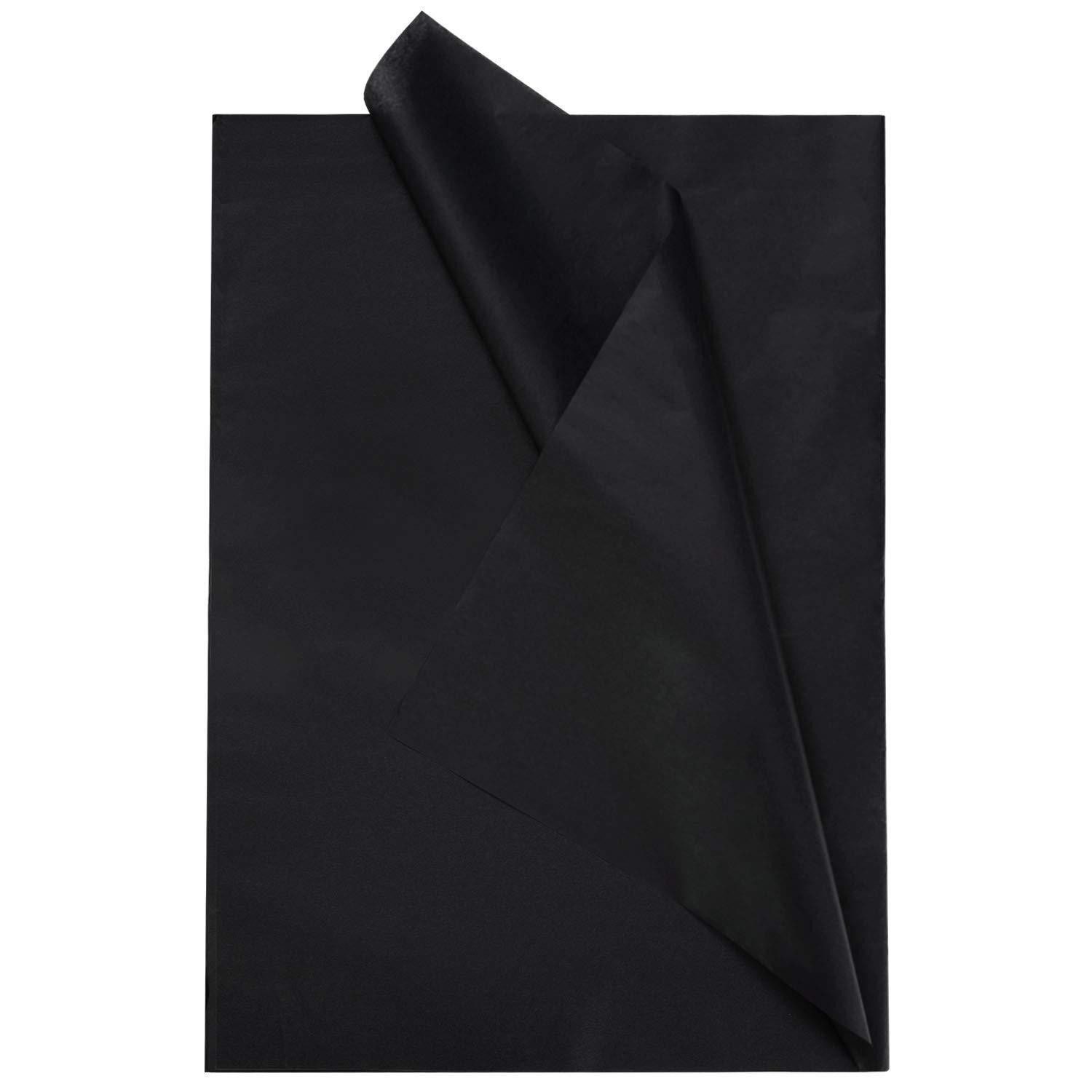 LuxusKollektion Seidenpapier Seidenpapier Schwarz 70x50 cm 50 Blatt