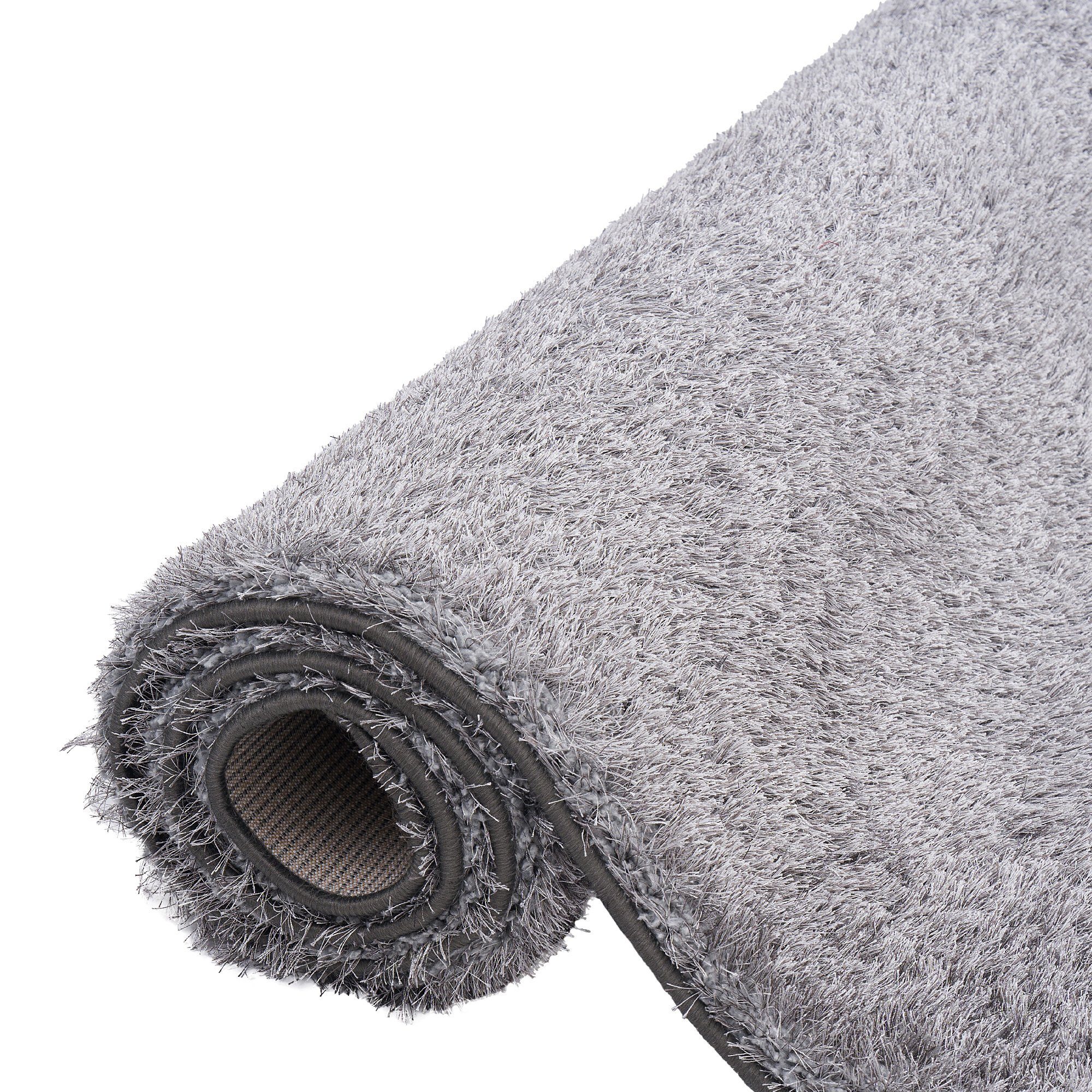 Snapstyle Hochflor-Teppich Hochflor Shaggy Teppich Feeling Mix Läufer, Rechteckig, Höhe: 48 mm