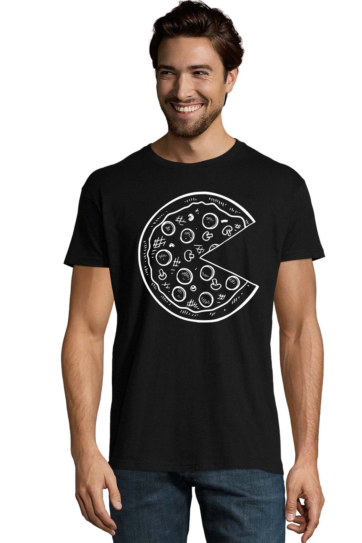 Blondie & Brownie T-Shirt Partner Pärchen Valentin Shirt Pizza Stück BFF Friends – Bild 2 von 4