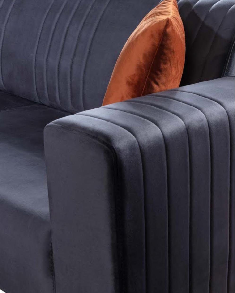 Grauer Sitzmöbel, Couch JVmoebel in Europe Sofa Dreisitzer Couchen Elegante Made Sofa