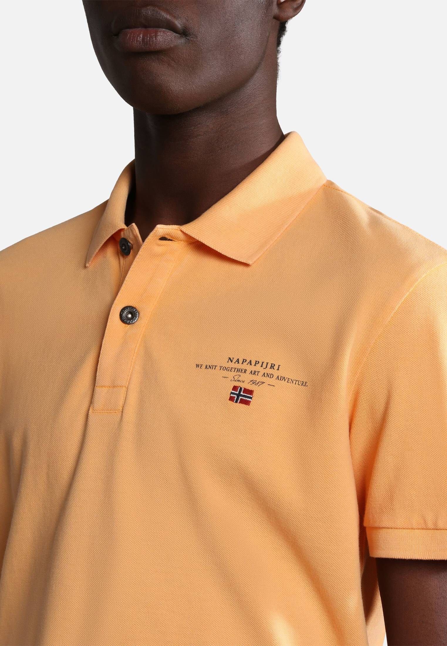 ELBAS Herren (1-tlg) orange Poloshirt Napapijri Poloshirt (33)