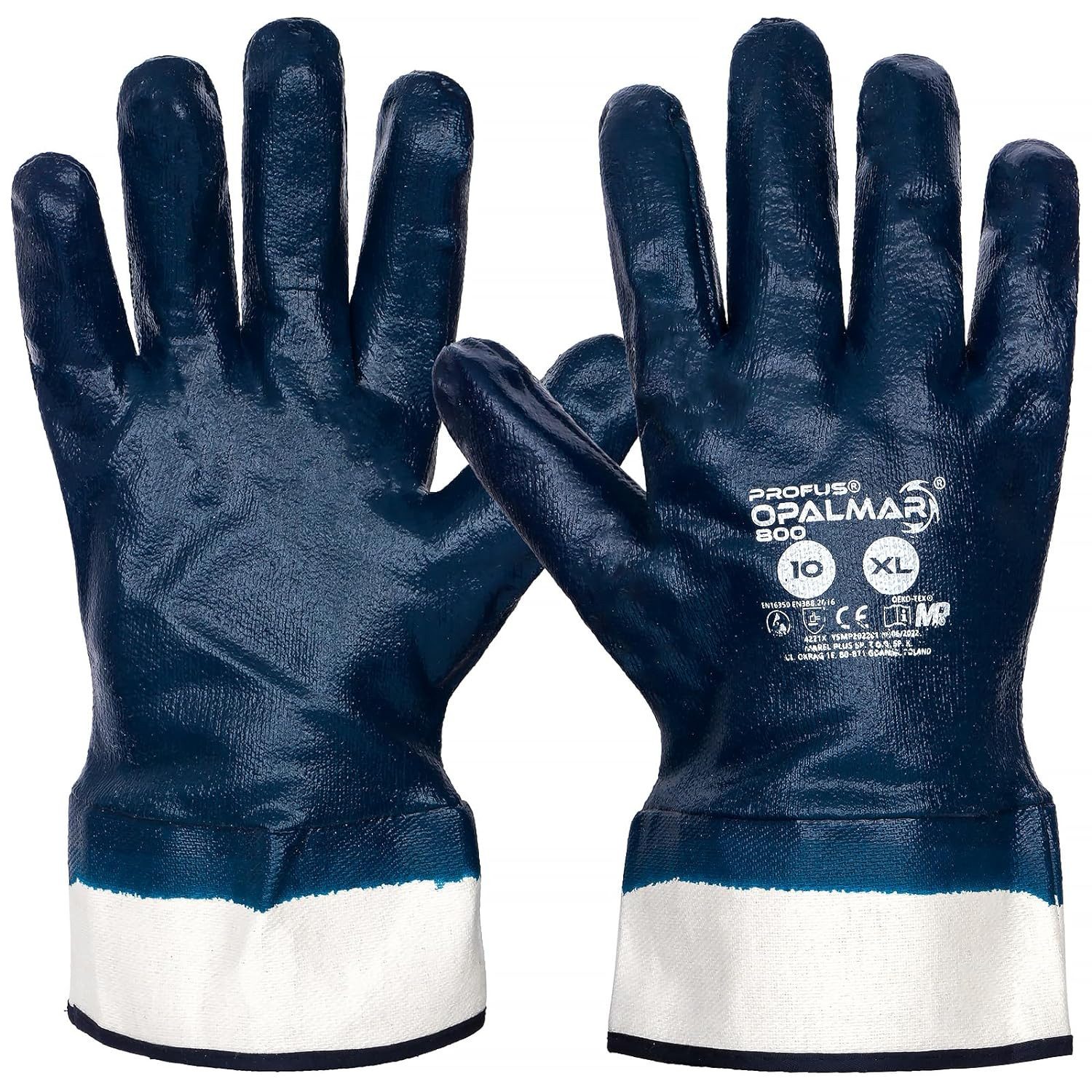 Arbeitshandschuh-Set 12 Paar Arbeitshandschuhe Handschuhe Ölbeständig XL, Gr. 10