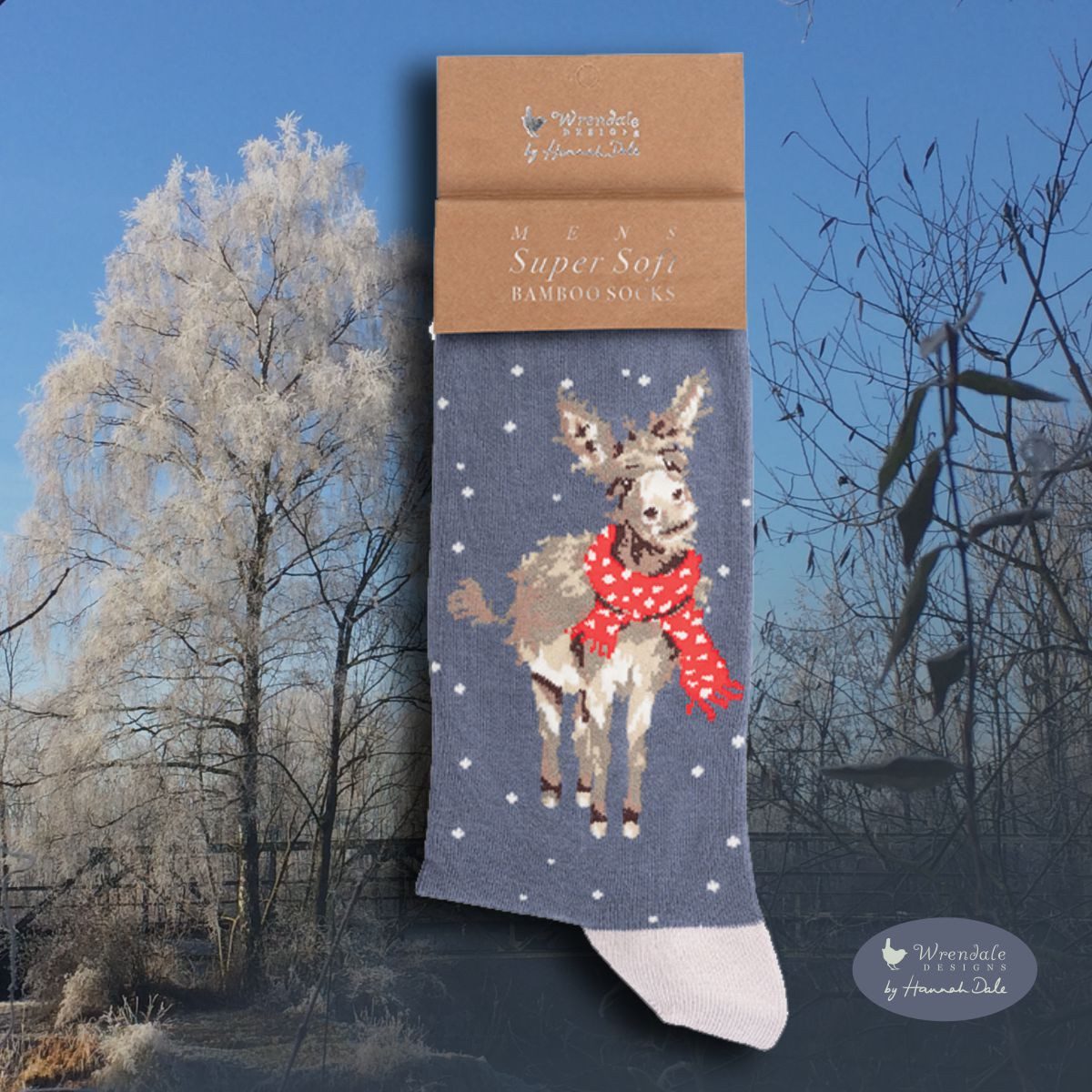 Wrendale Freizeitsocken Wrendale Designs Herren Socken Weihnachts-Esel (Paar)