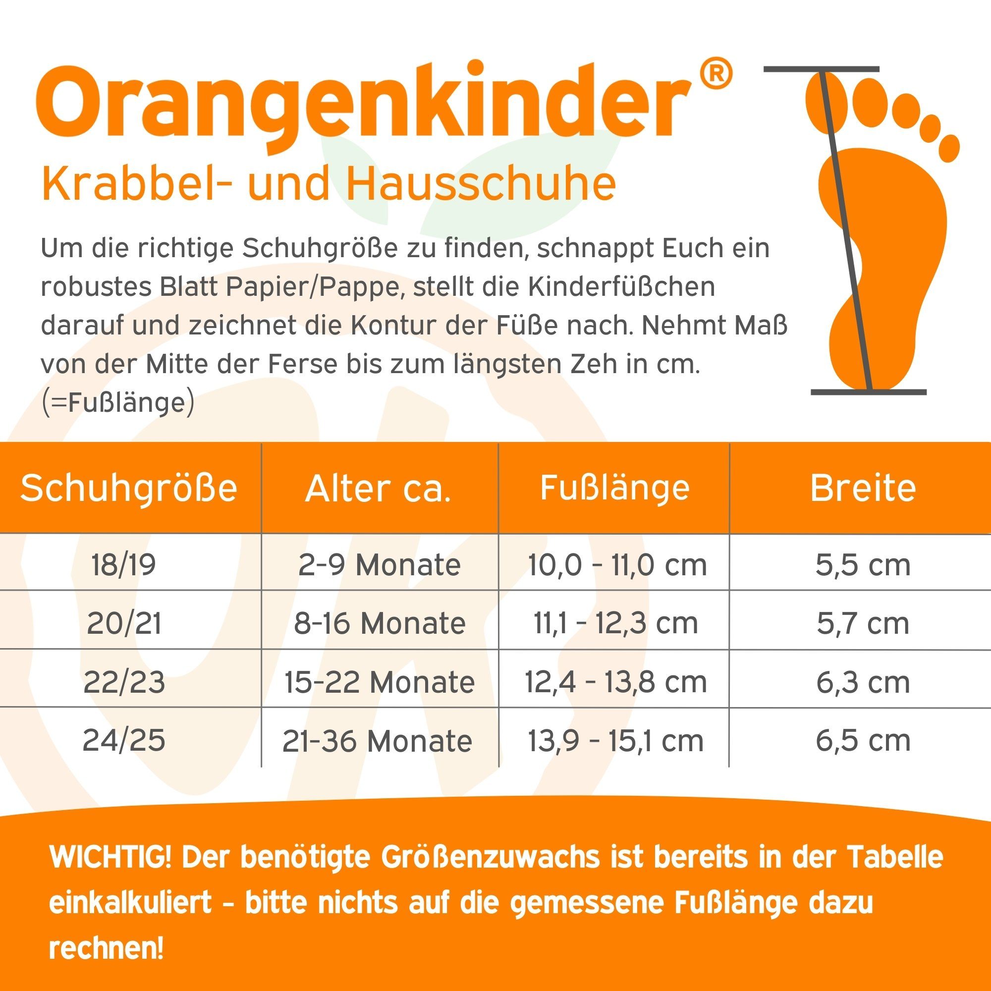 Orangenkinder® Bärnie der Honigbär Baby Krabbelschuh pflanzlich gegerbtes Leder, Made in Germany, atmungsaktiv