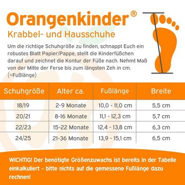 Orangenkinder® Klassik Blaugrau Baby Krabbelschuh 100% pflanzlich gegerbtes Leder, Made in Germany, Atmungsaktiv