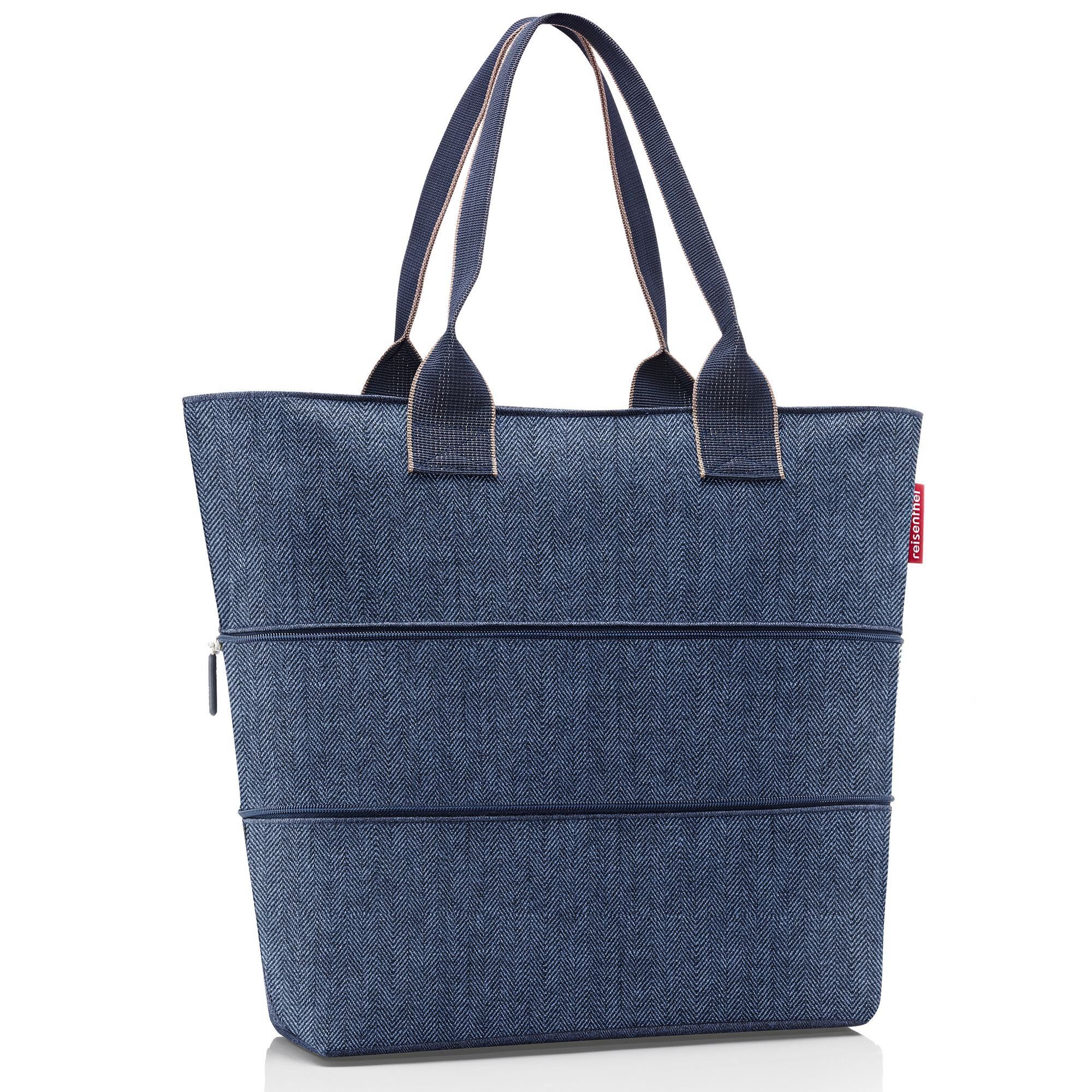 Shopper, PET REISENTHEL® dark blue herringbone