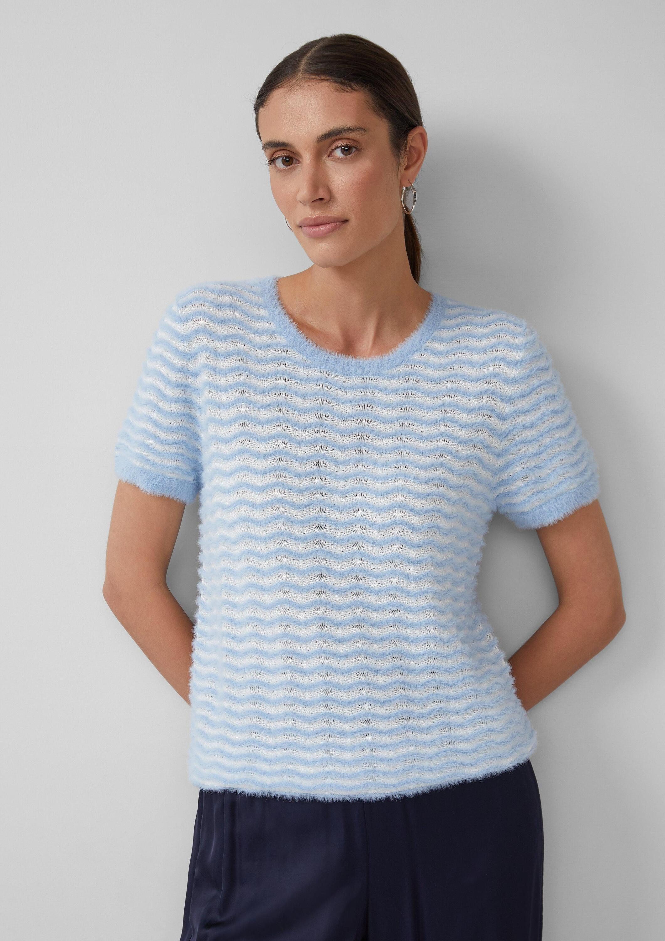 s.Oliver Kurzarmpullover Strickpullover Kuscheliger Kurzarm-Pullover mit günstig online kaufen