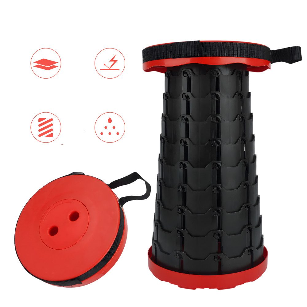 AKKEE Klappstuhl Tragbarer Klappstuhl Klapphocker Hocker Tragkraft 180 kg, höhenverstellbar und stabil