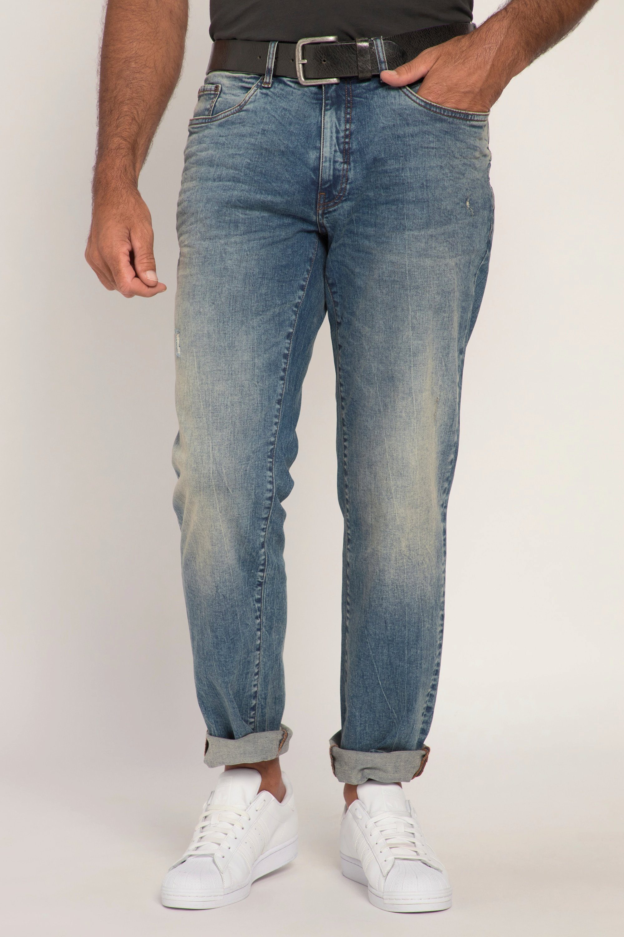 JP1880 5-Pocket-Jeans Jeans FLEXNAMIC® Denim Regular Fit Vintage Look light blue