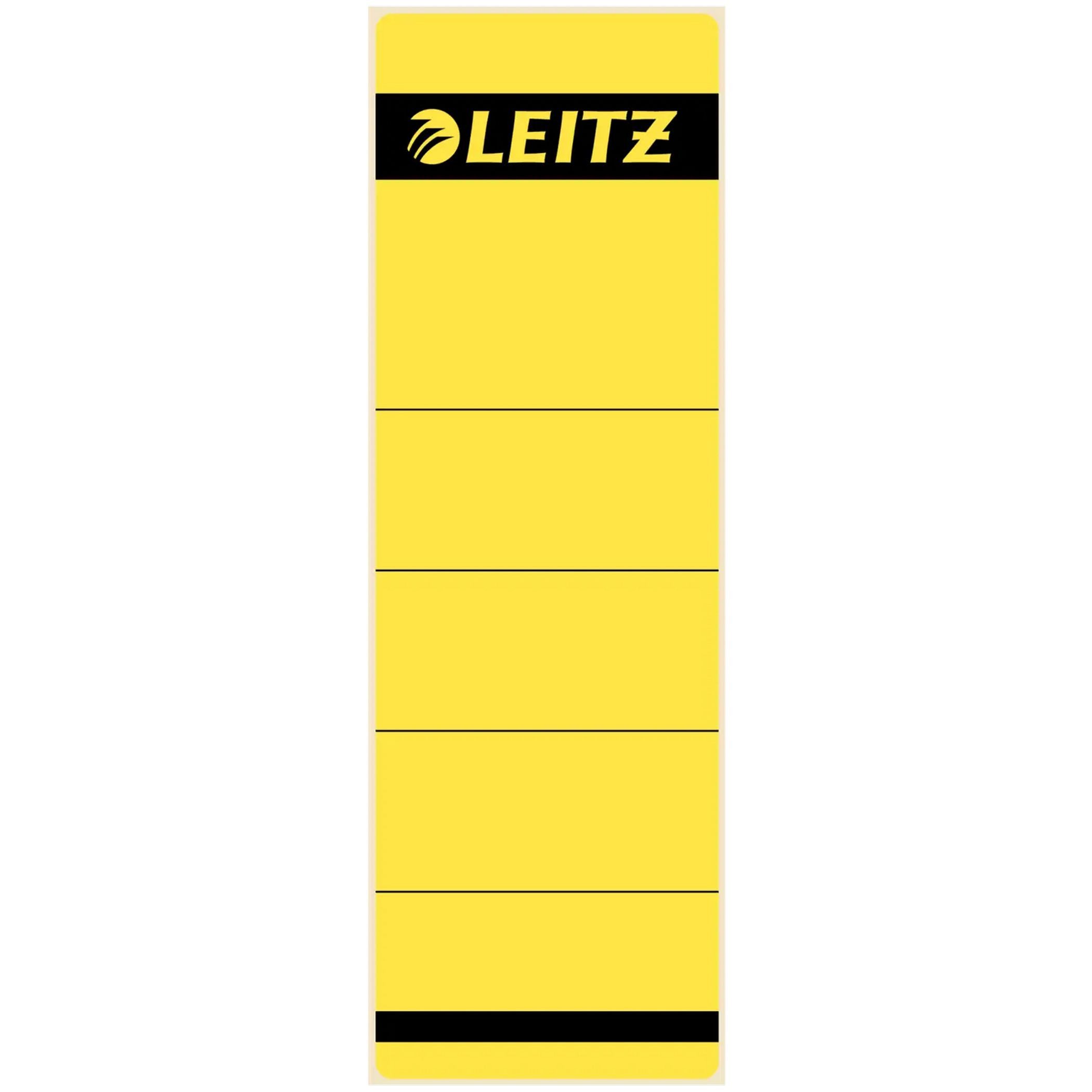 LEITZ Aktenordner LEITZ Ordnerrücken-Etikett, 61 x 192 mm, kurz, breit, gelb