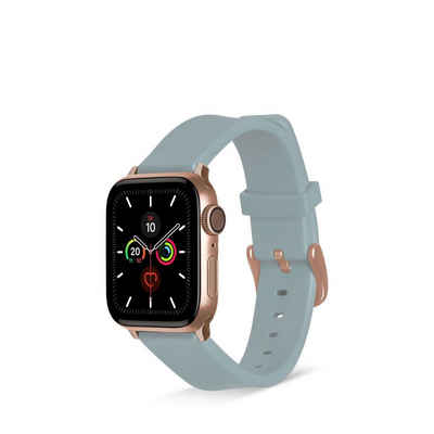 Artwizz Smartwatch-Armband WatchBand Silicone, Silikon Armband mit Adapter, Hellgrau, Apple Watch 9-7 (41mm), 6-4 & SE (40mm), 3-1 (38mm)