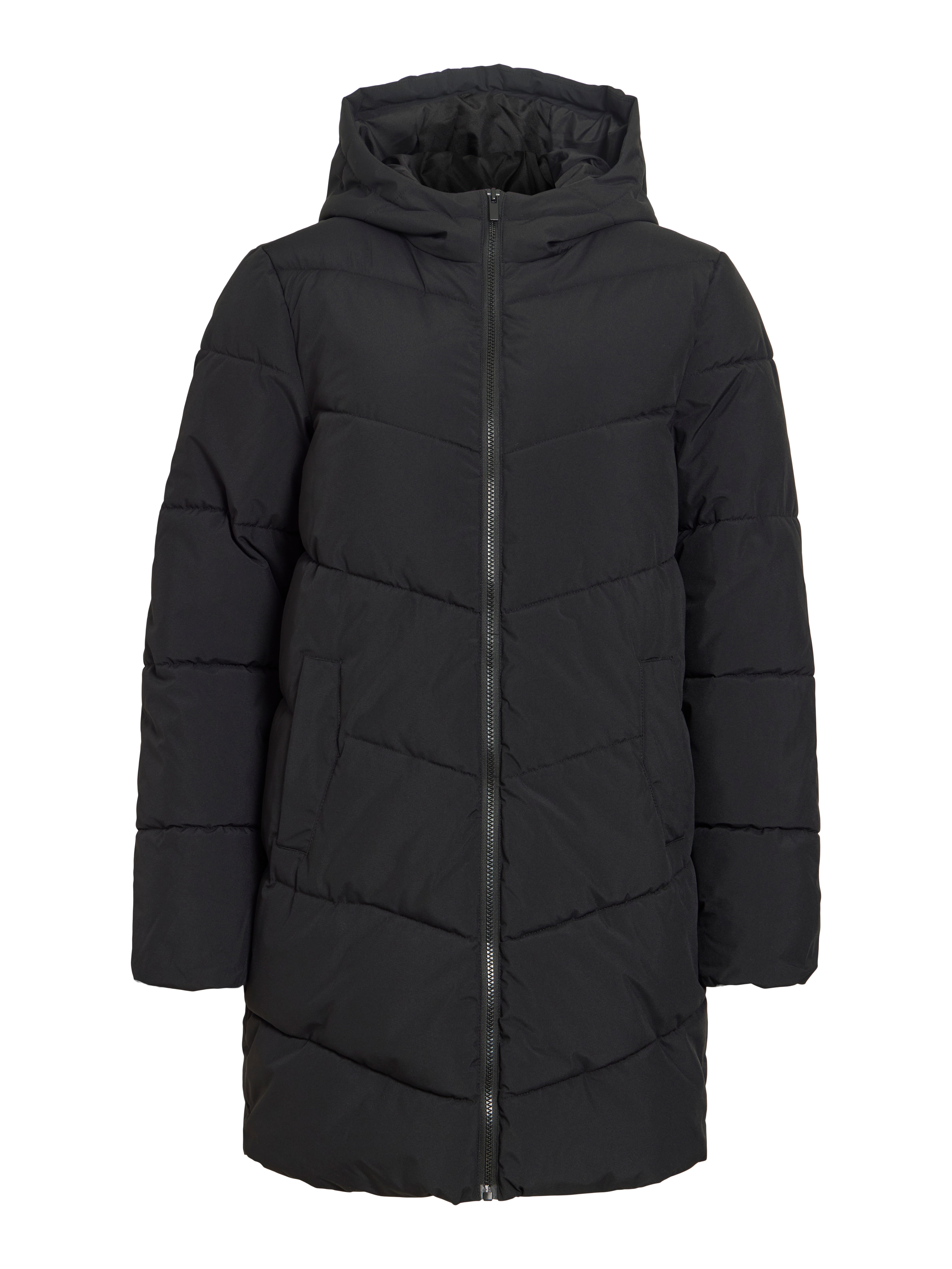 Vila Steppmantel VILAVENDER L/S HOOD PUFFER/TB/RK Kunstfaser