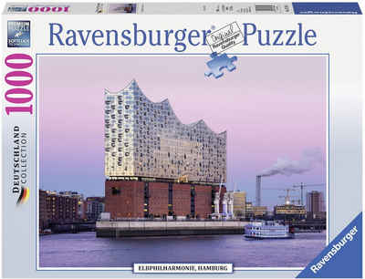 Ravensburger Puzzle Elbphilharmonie Hamburg, 1000 Puzzleteile, Made in Germany, FSC® - schützt Wald - weltweit