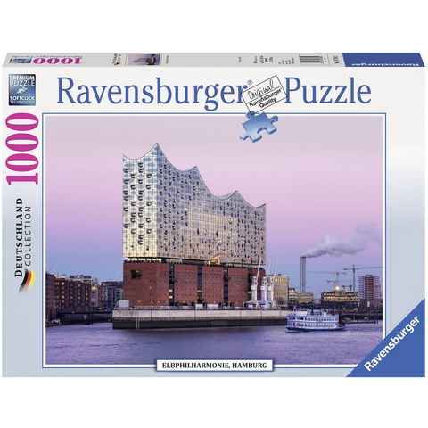 Ravensburger Puzzle Elbphilharmonie Hamburg, 1000 Puzzleteile, Made in Germany, FSC® - schützt Wald - weltweit