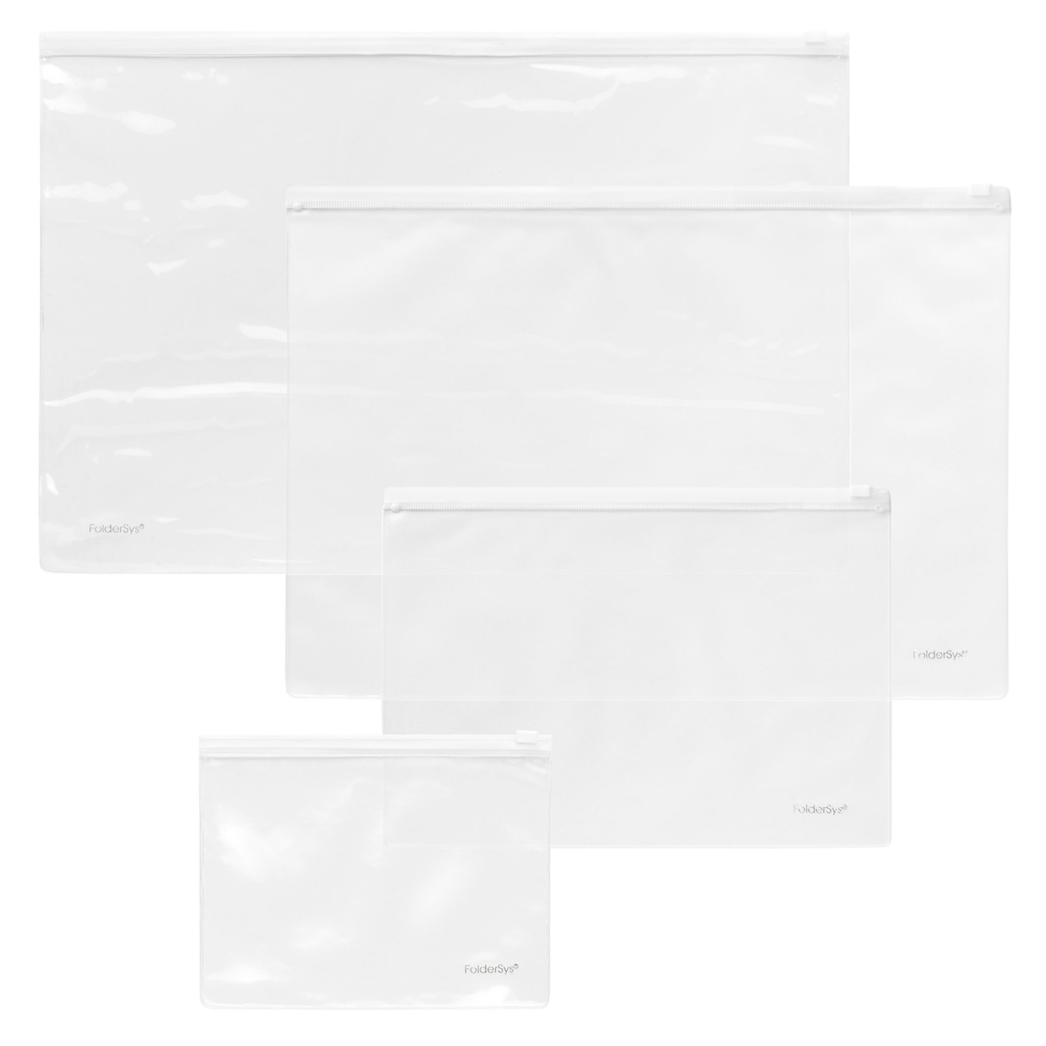 FOLDERSYS Dokumententasche FSY Sammelhülle A5 aus EVA mit Zip, Filofax-Lochung, klar, 1 Stück