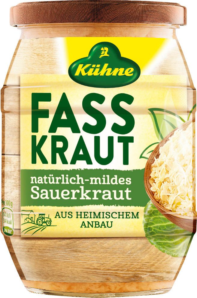 Kühne Gemüsekonserve, Kühne Fasskraut natürlich mild ATG 385g