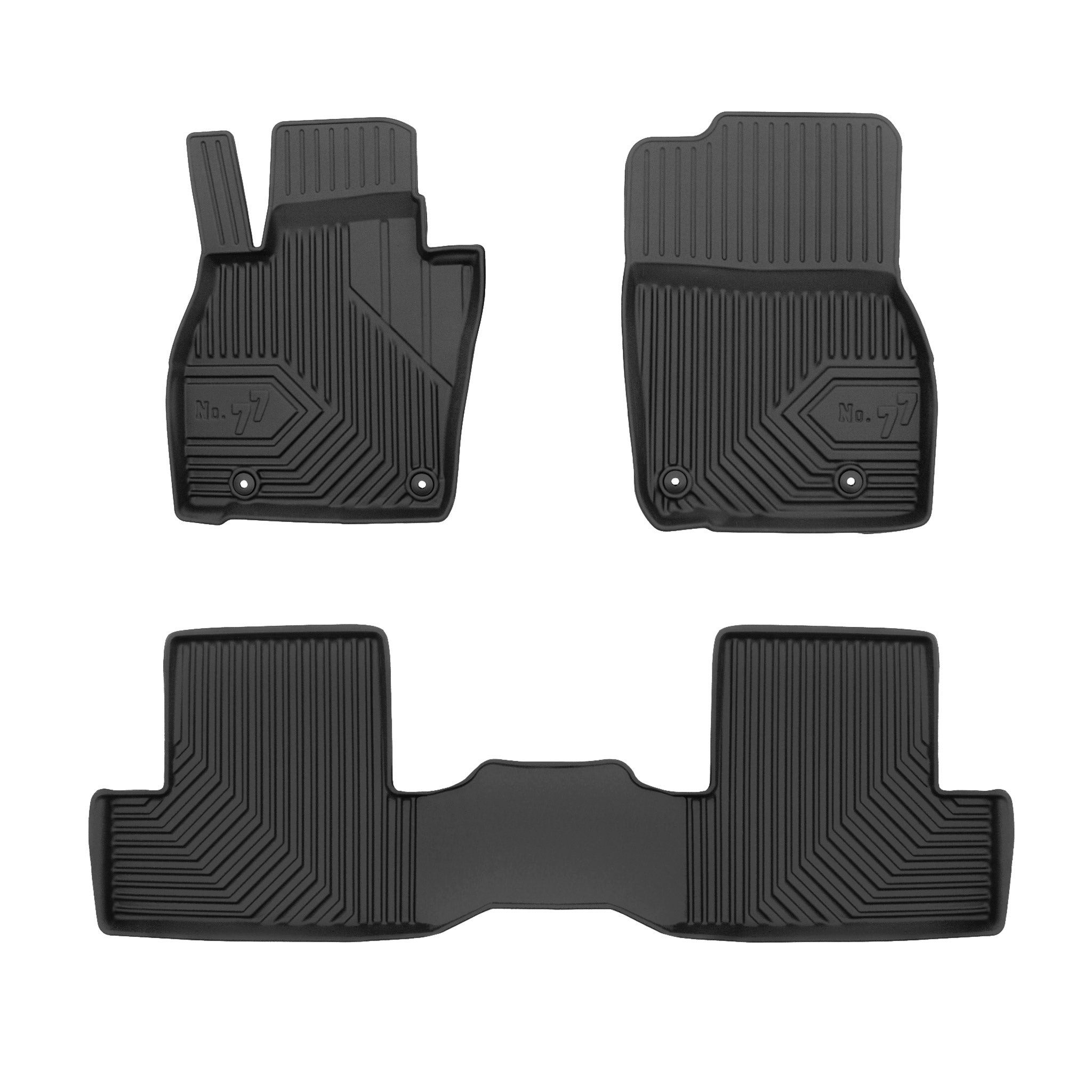 OMAC Auto-Fußmatten Gummimatten No.77 für Mazda CX-60 2022-2025 TPE Gummi Schwarz 3 tlg (3 St), für Mazda CX-60 2022-2025 Mazda CX-60 2022-2025, Antirutsch,Wasserfest,Einfache Installation