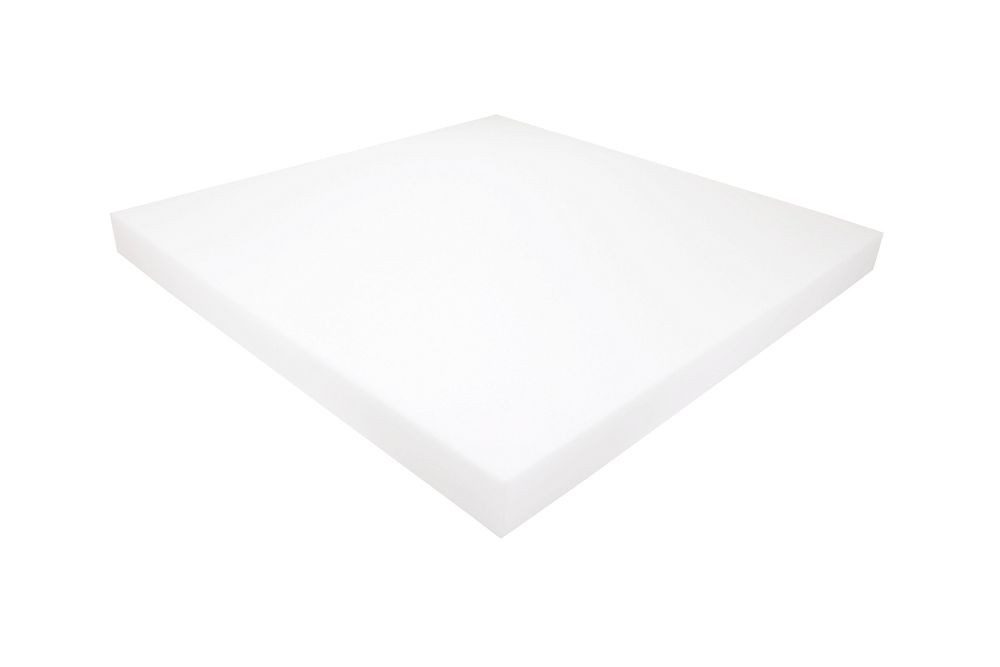 Heiro Auflagekissen Schaumstoff Kissen Weiß 50cm x 50cm x 4cm RG 40/55 hohe Festigkeit
