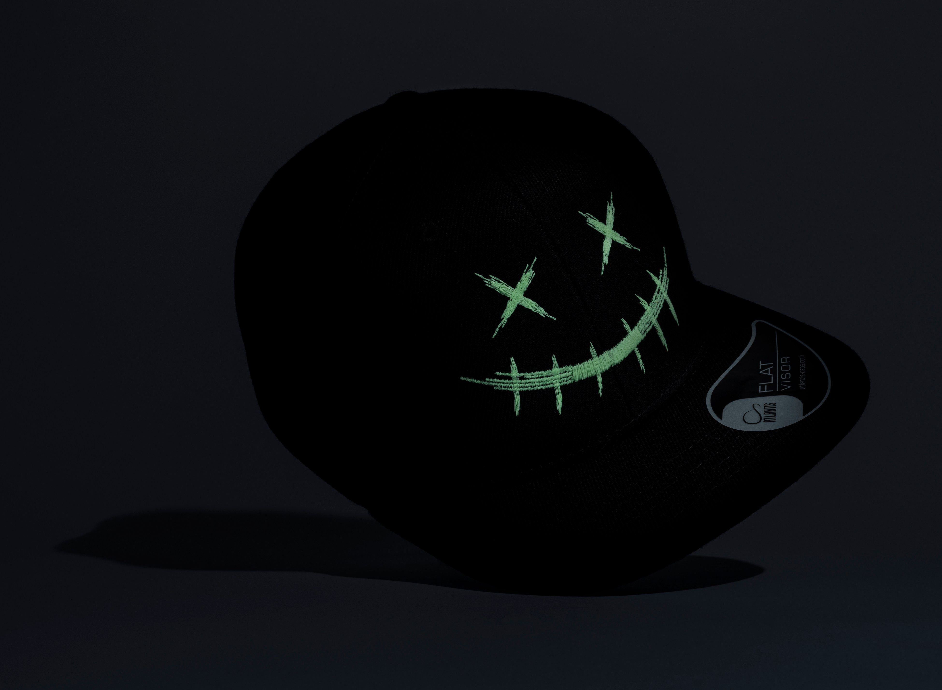 Baddery Snapback Cap Kinder Cap "Scary Smile - Glow in the Dark" für Jungs und Mädchen, Stick, One Size Einheitsgröße, Snapback-Verschluss