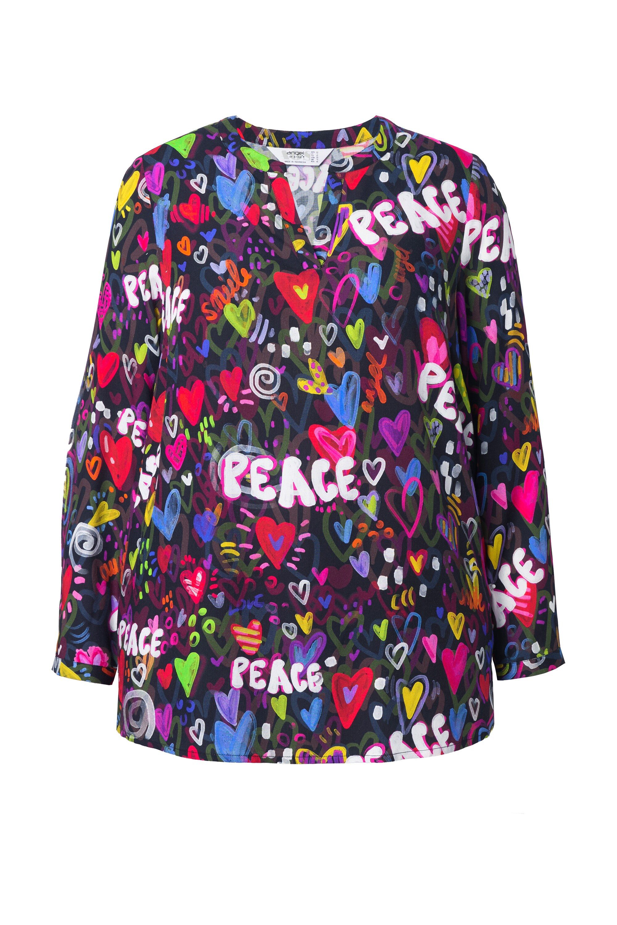 Angel of Style Tunika Tunika farbiges Herz-Muster Langarm günstig online kaufen