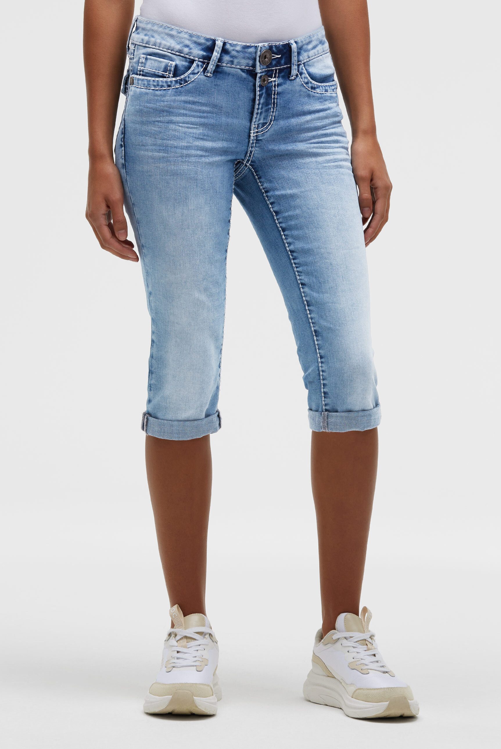 SOCCX Regular-fit-Jeans mit Turn-Up Saum