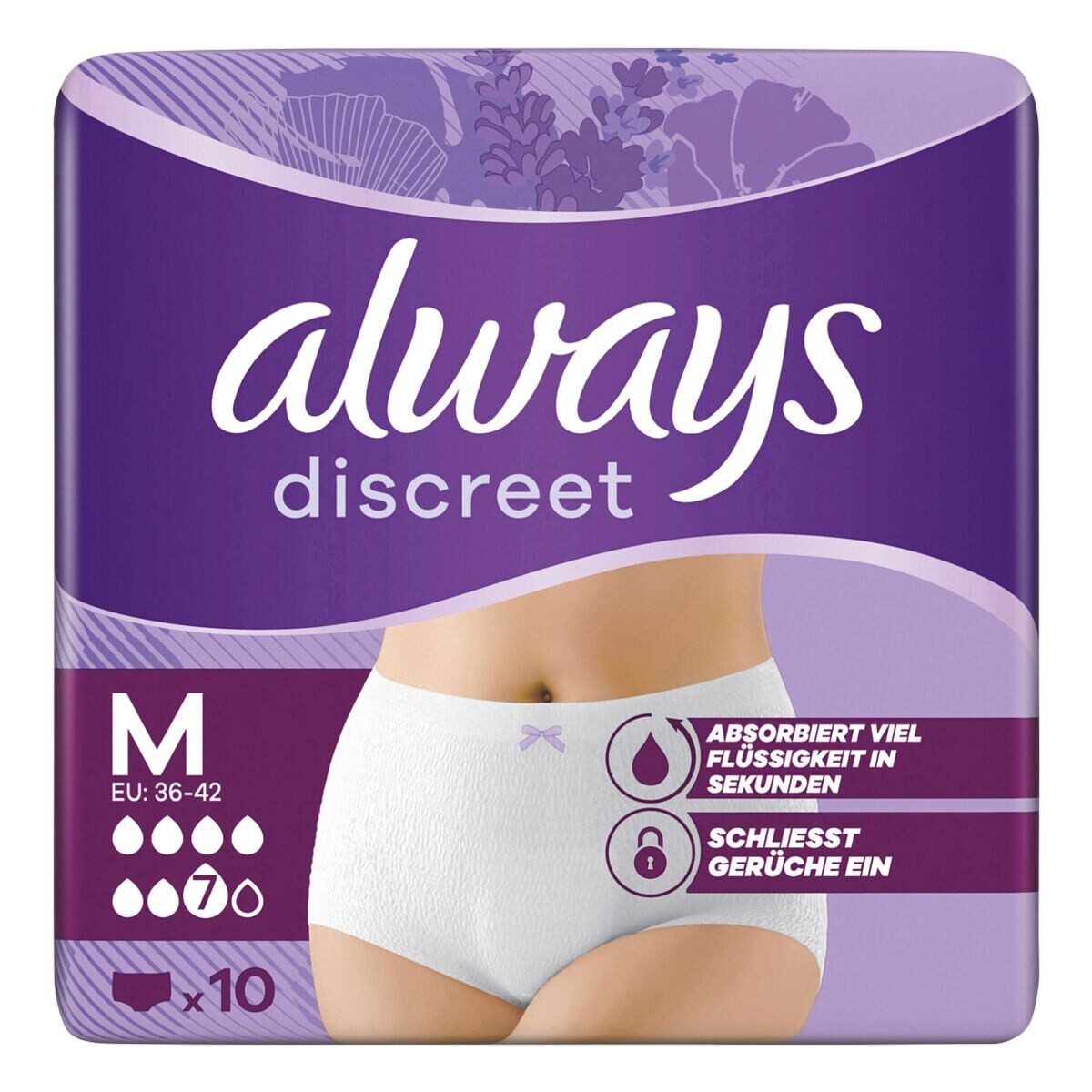 always Inkontinenz-Einlage Discreet + Ultimate Nacht, 8, 20-St., Saugstärke 8 - starke Blasenschwäche