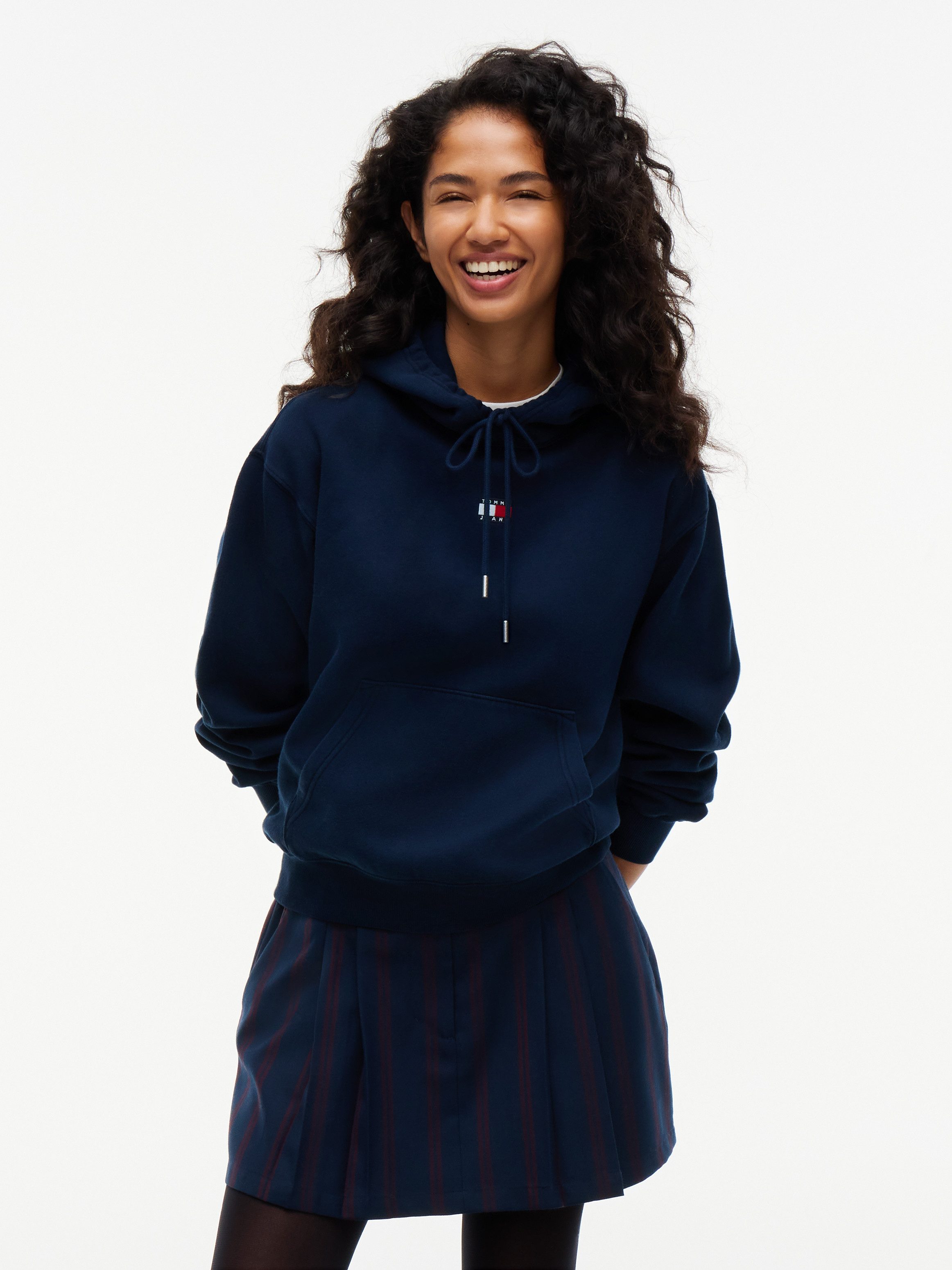 Tommy Jeans Kapuzensweatshirt TJW BADGE HOODIE EXT Baumwollmischung