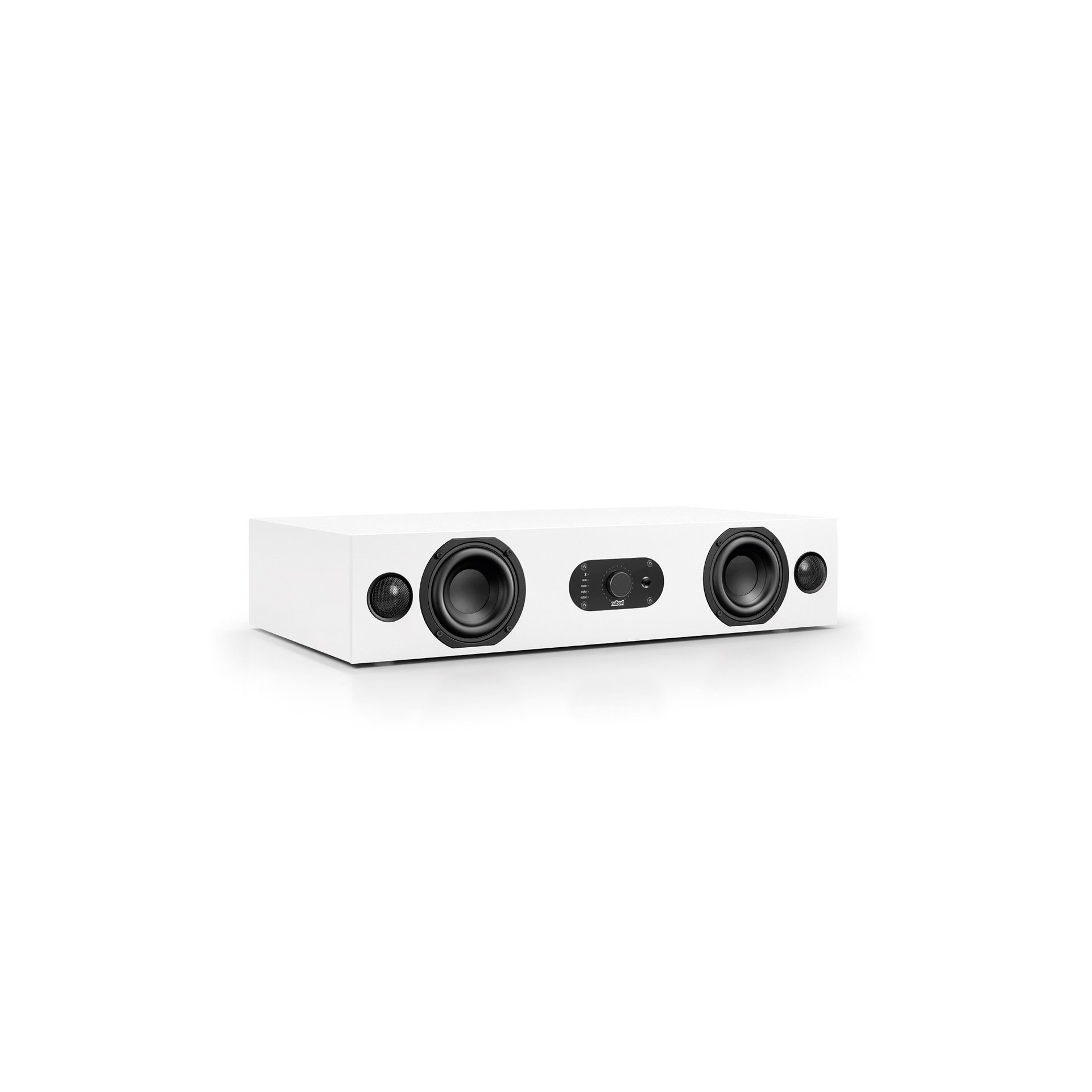 Nubert nuBoxx AS-225 max Soundbar (180 W, Bluetooth 5.0 aptX HD und Dolby Digital Decoder, Voice+, HDMI eARC) Weiß mit Weißer Front