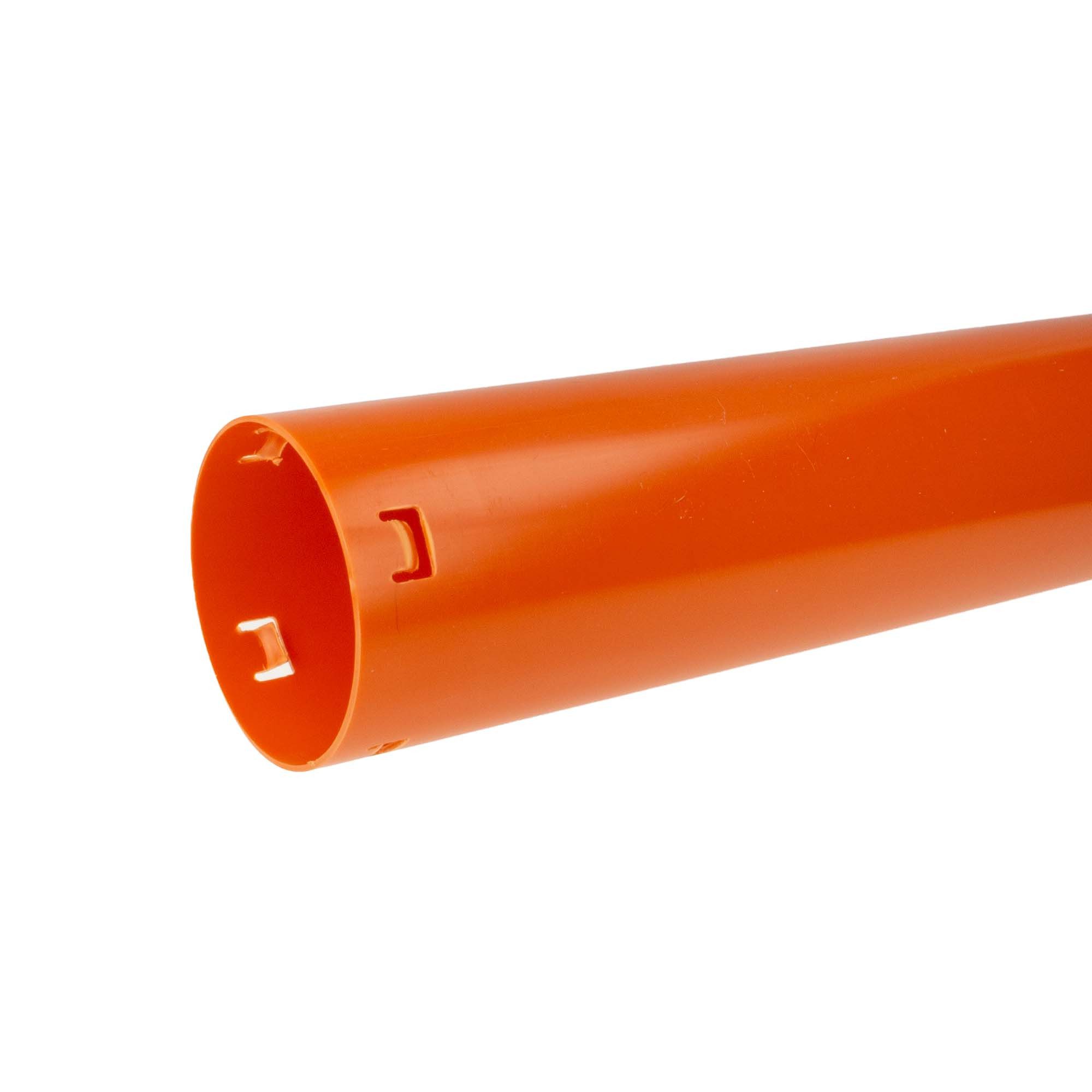 tecuro Drainagerohr Abschlussrohr 1,00 m, für Drainagerohr, mit Klicksystem, für Rohr DN50