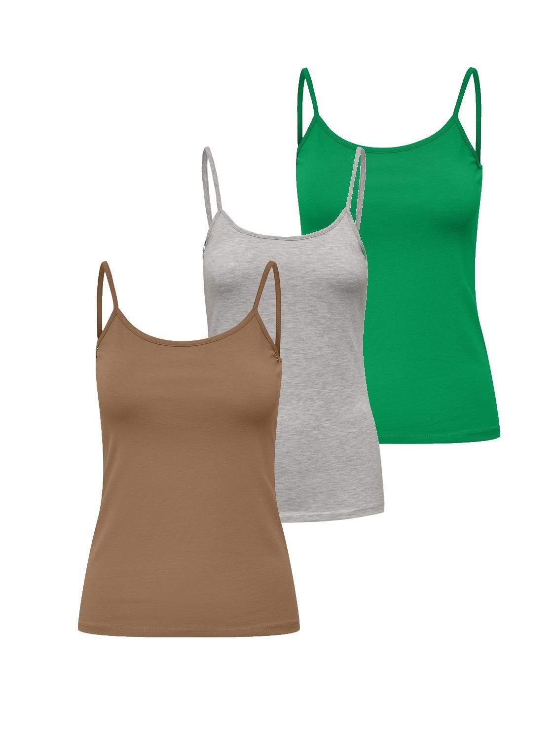 ONLY Spaghettitop Only Damen 3er-Pack Basic günstig online kaufen