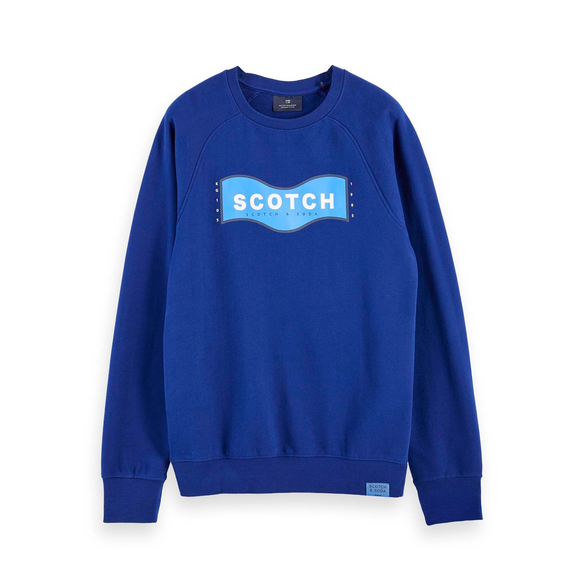 Fleecepullover Scotch & Soda Herren Sweatshirt Crew Neck Sweat 156785
