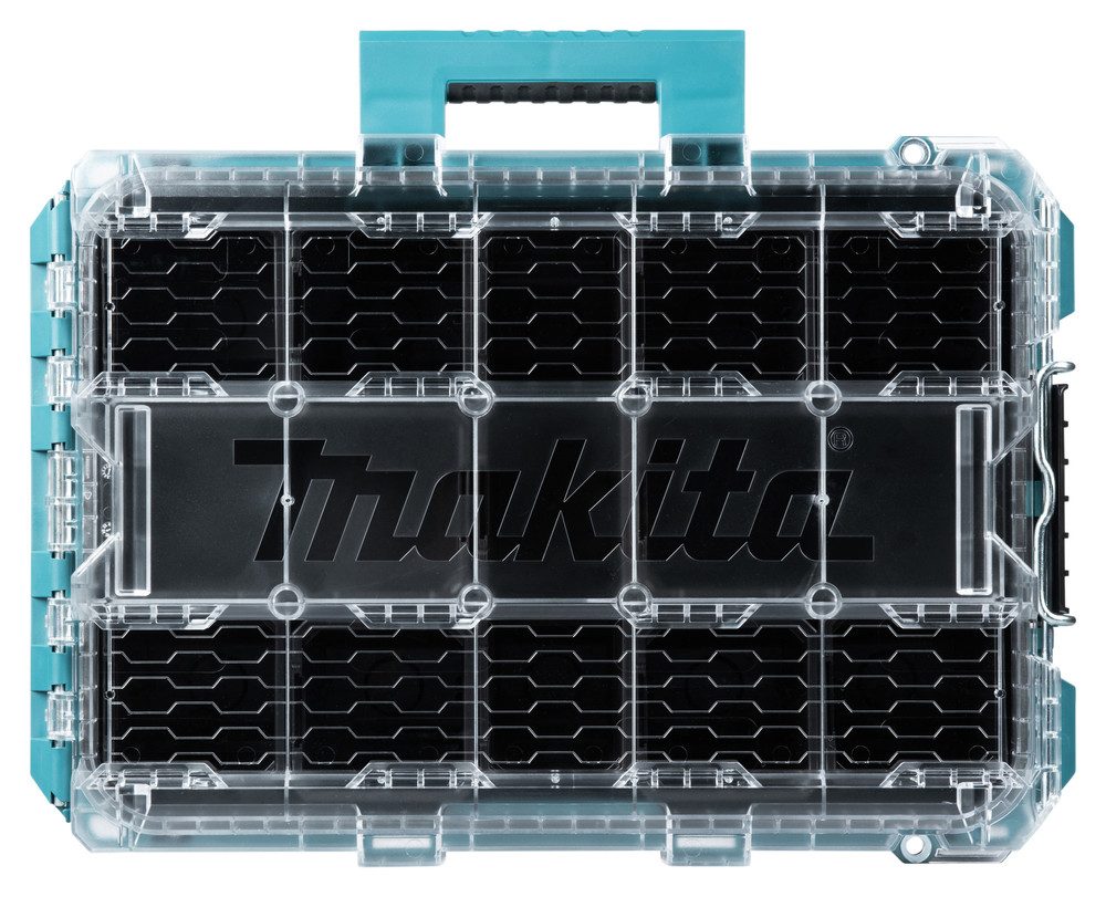 Makita Werkzeugbox MAKTRAK Organizer-Behälter, tief M »P-91045« max. 22,7 kg, 18,41L, 11, Effizientes Be- und Entladen mit dem MAKTRAK Koffer Sortiment