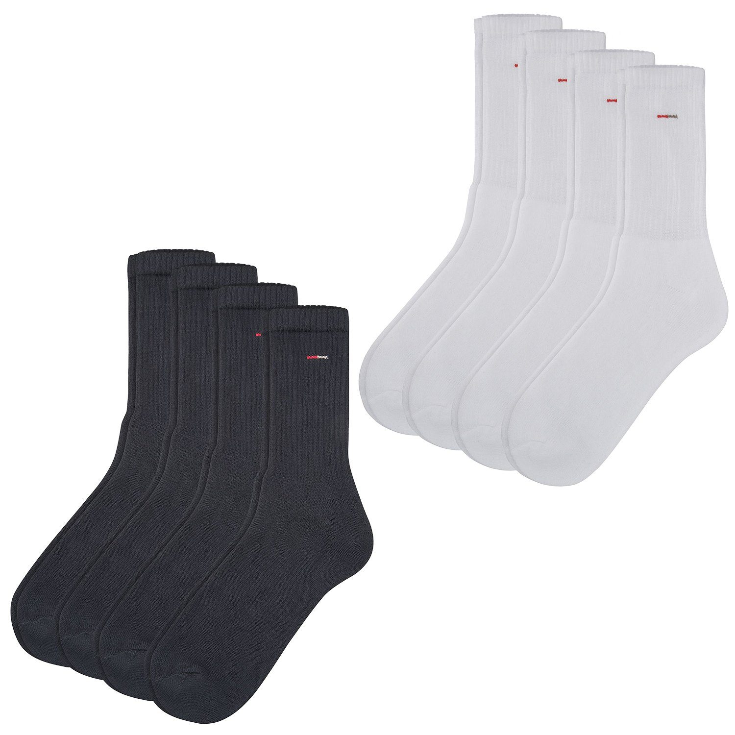 (9999) 8er 12er Sportsocken Sport Black Baumwollmix im White 16er Red Camano Unisex Multipack (1000) (8-Paar) Socken aus 8er Pack &