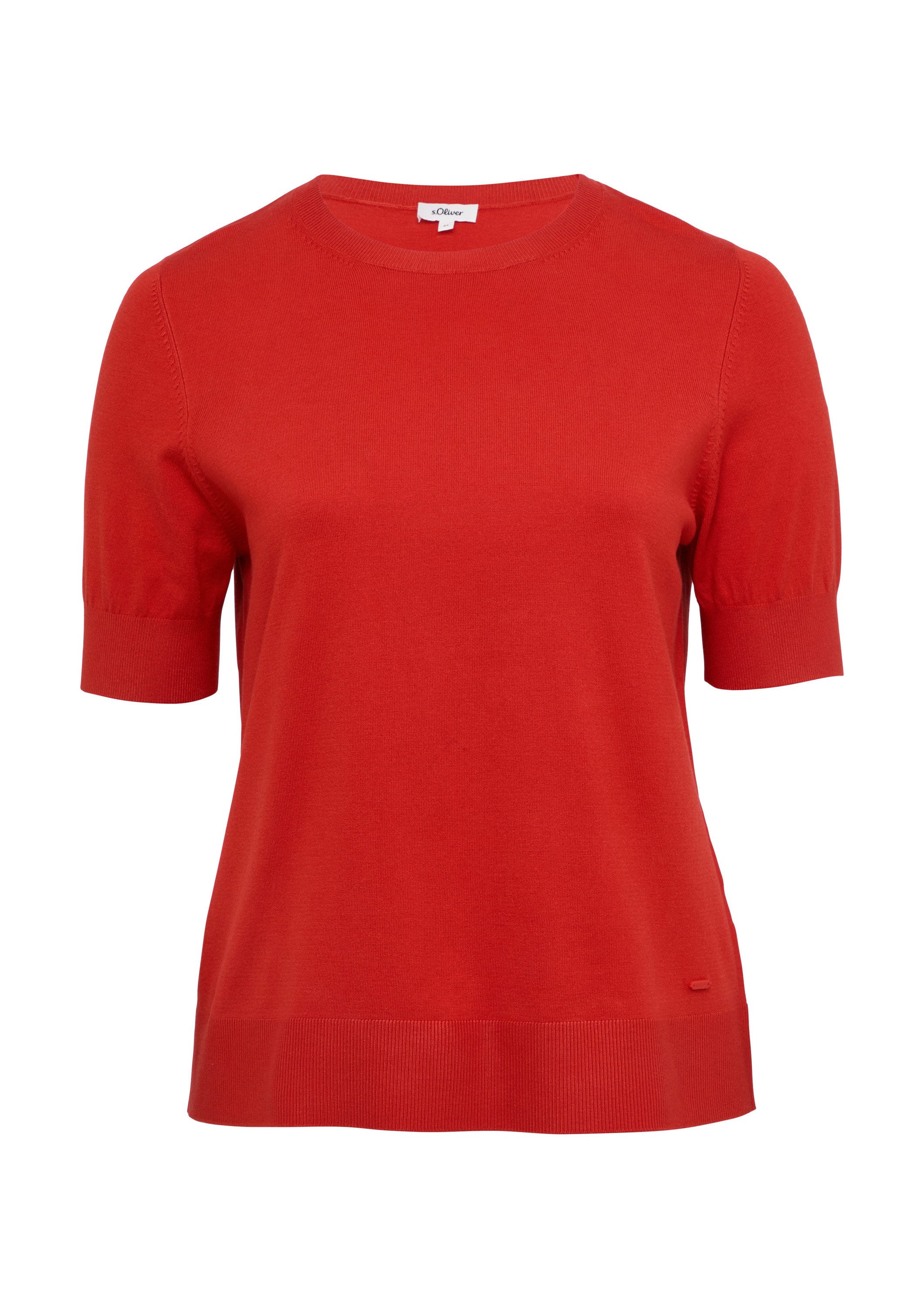 s.Oliver Kurzarmpullover Strickpullover Kurzärmeliger Strickpullover aus günstig online kaufen
