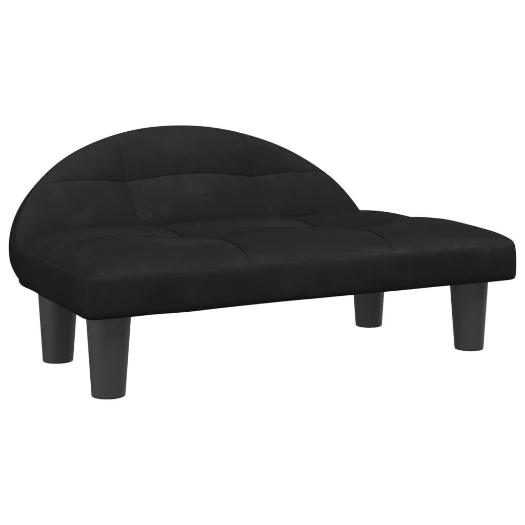 vidaXL Tierbett, Hundebett Schwarz 70x52x30 cm Samt