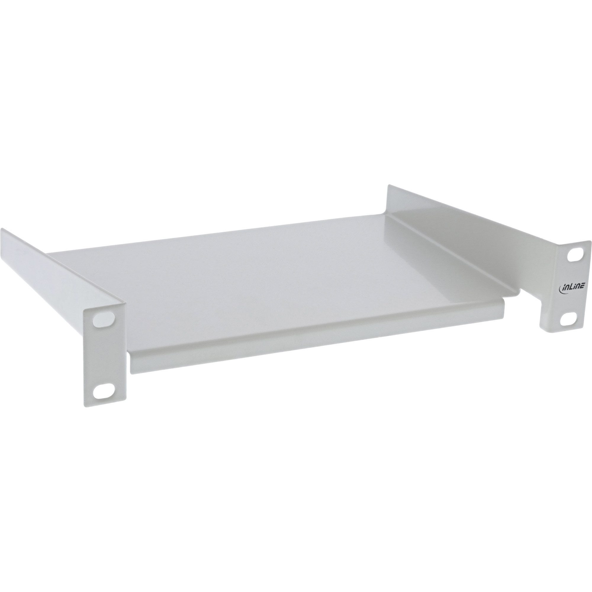 InLine® 19109F InLine® 10" Fachboden, 160mm, 10kg, 1HE, RAL 7035 grau Netzwerk-Patch-Panel