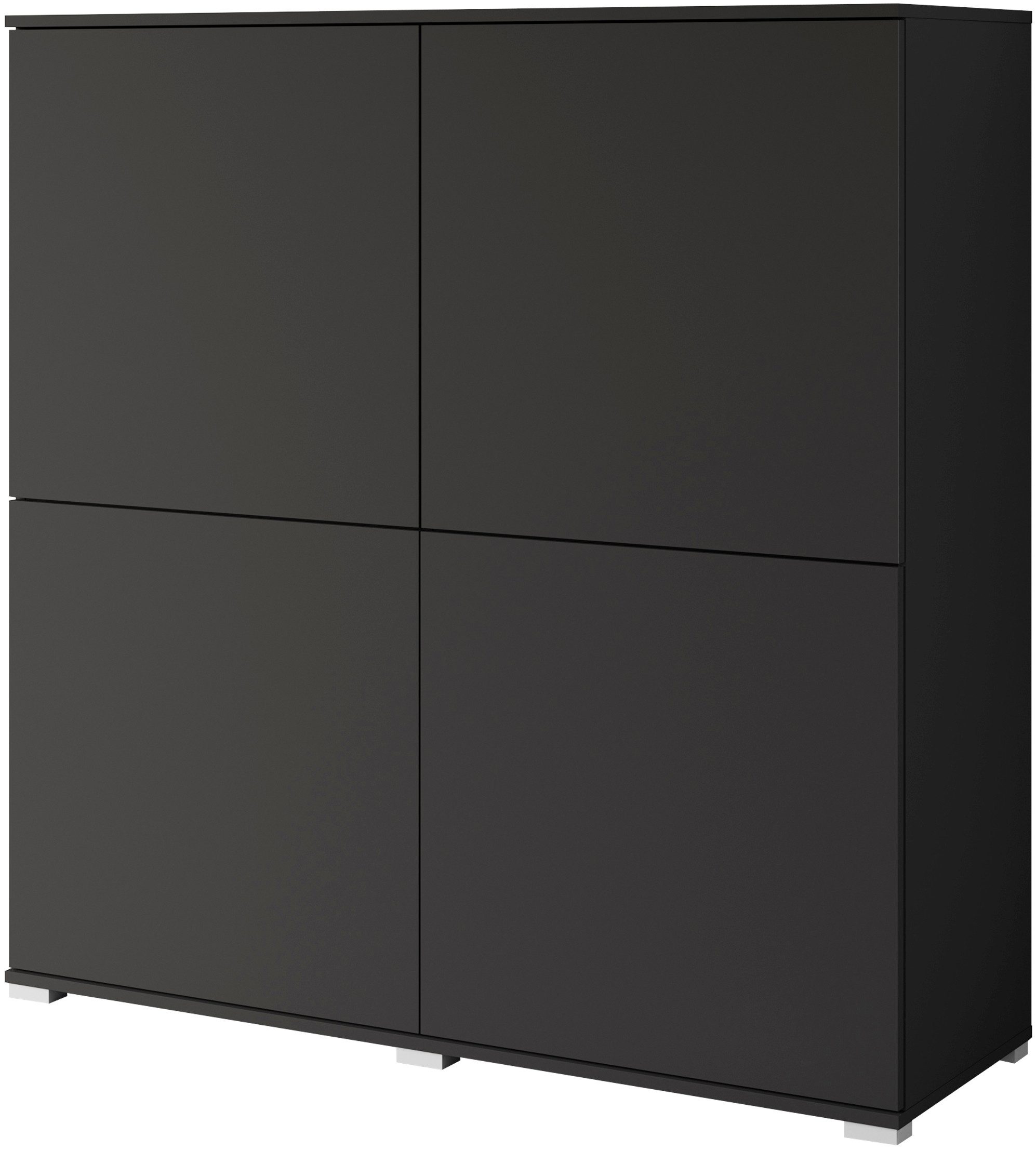 INOSIGN Highboard Kenia, moderne grifflose Hochkommode mit 4 Türen, Breite günstig online kaufen