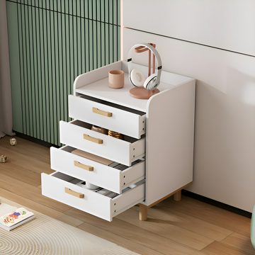 HIYORI Badkommode Kommode Aufbewahrungsschrank Design mit mehreren Schubladen