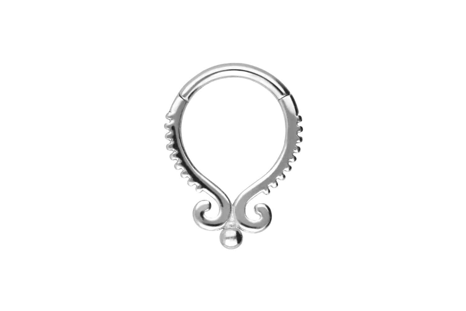 Piercing-Set Chirurgenstahl Segmentring Clicker ORIENTALISCHES DESIGN