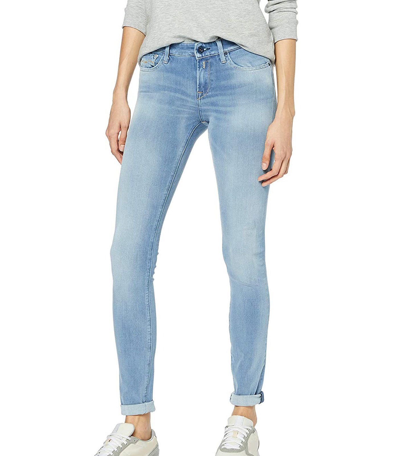Stoffhose »REPLAY Luz Jeans stilvolle Denim-Hose für Damen mit Hyperflex Freizeit-Hose Hellblau« online kaufen | OTTO