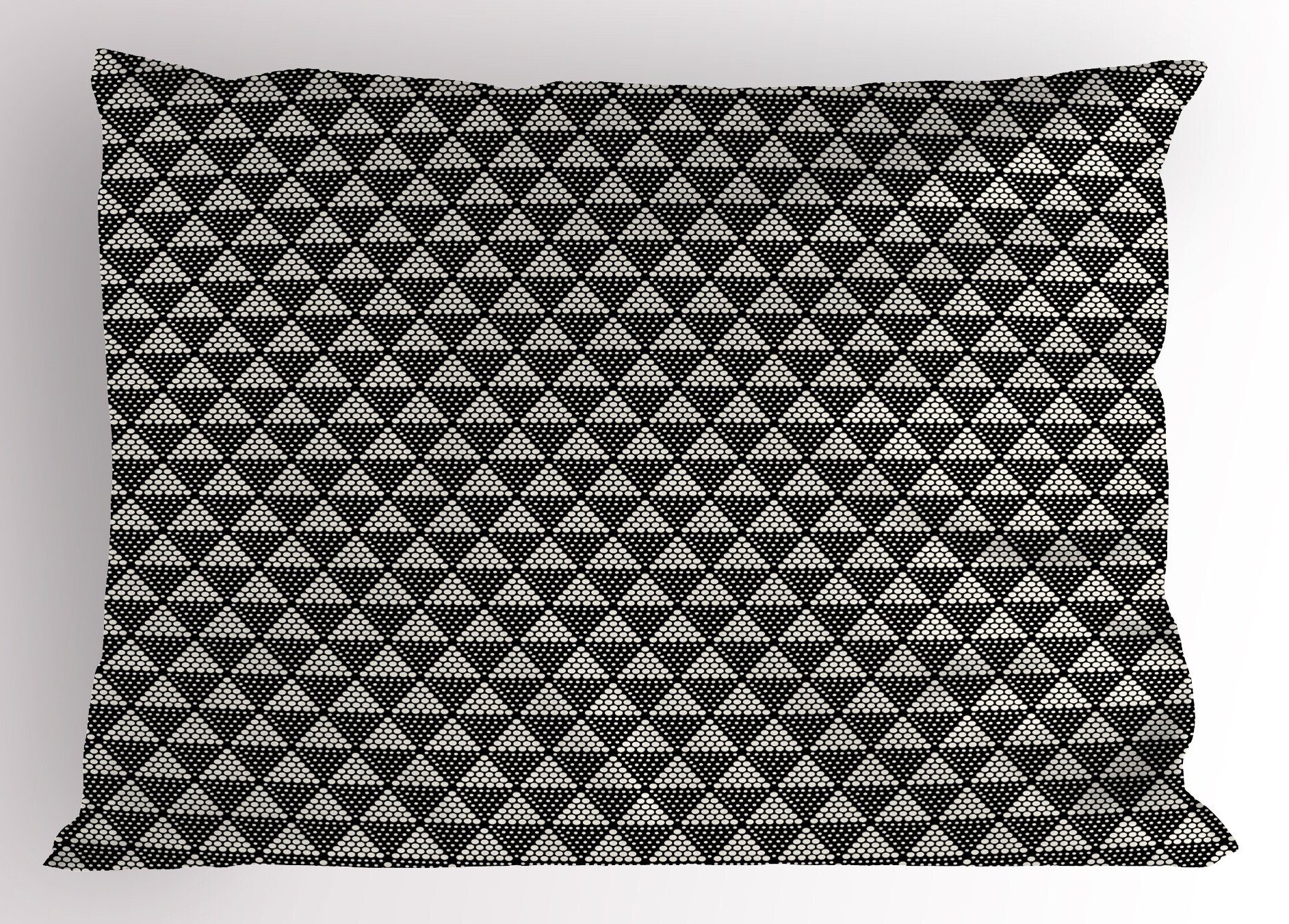 Halbtonpunkte Size (1 Standard Abakuhaus King Dekorativer Triangles Geometrisch Gedruckter Kissenbezüge Stück), Kissenbezug,