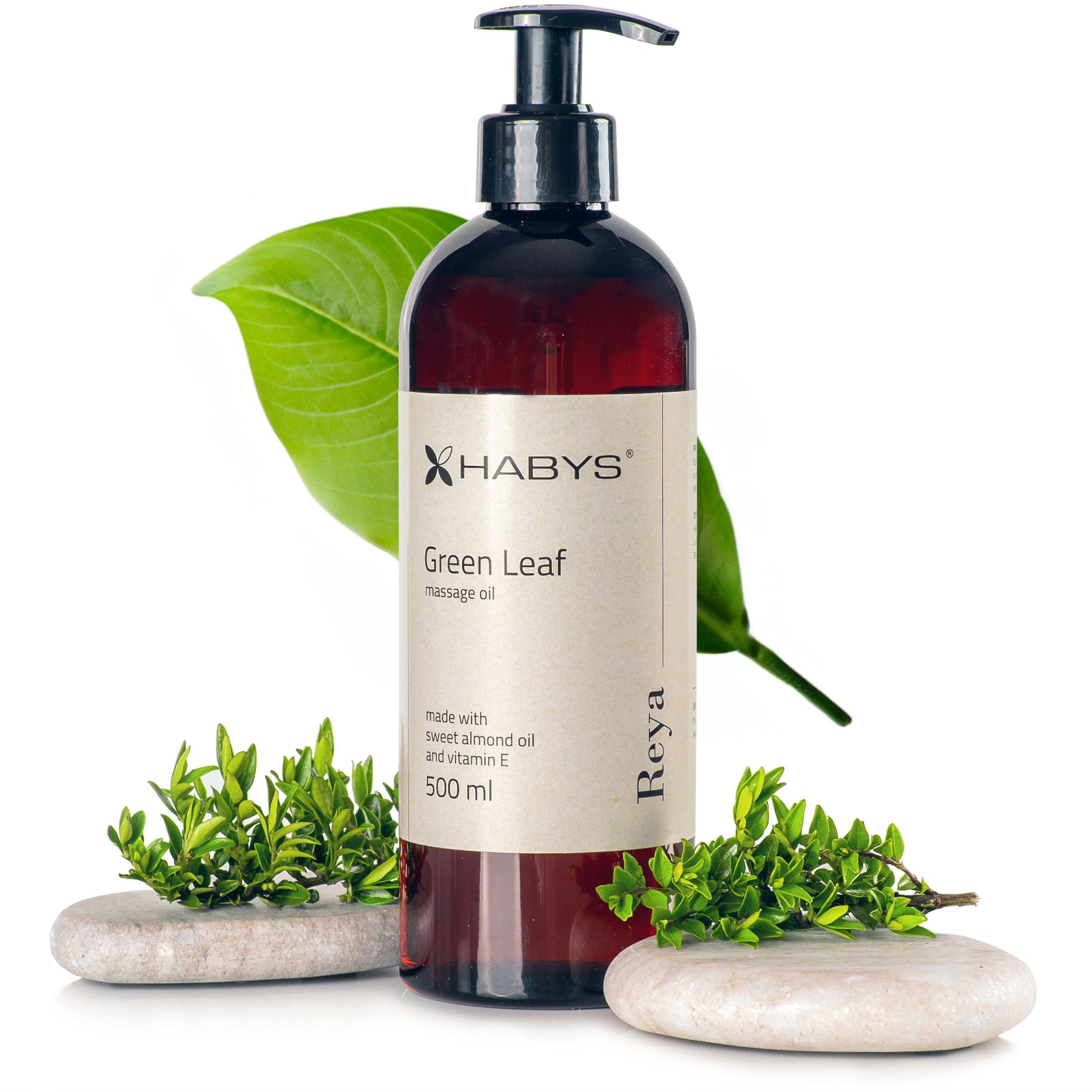 Massageöl REYA Green Leaf Öl Duft von grünem Tee 500 ml