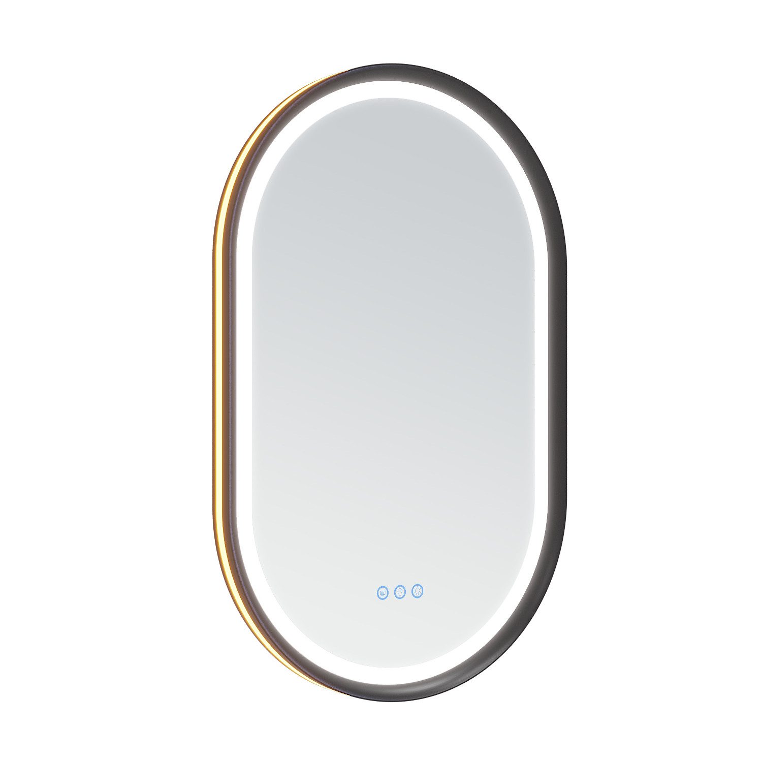 AQUALAVOS Badspiegel LED Spiegel Ovaler Wandspiegel mit Rahmen Badspiegel m günstig online kaufen