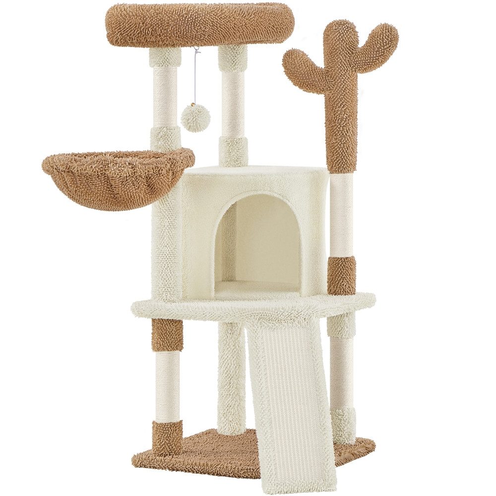 Yaheetech Kratzbaum 106,5 cm (H) Katzenkratzbaum, Stabiler Katzenbaum Kletterbaum Katzenmöbel für kleine/mittlere Katzen