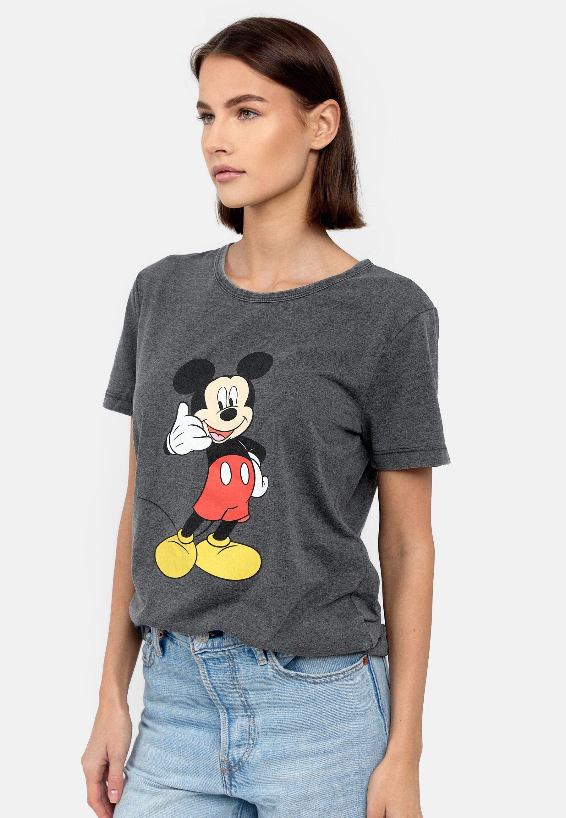zertifizierte Kohlegrau Recovered T-Shirt Mickey Bio-Baumwolle Phone GOTS Mouse